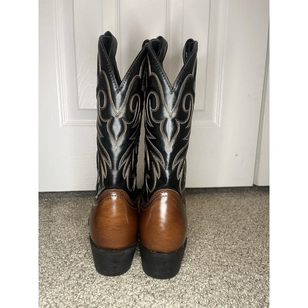 Laredo Boots‎ Nashville Western Cowboy Peanut Leather 28-2464 Mens Size 9.5D - Picture 4 of 6